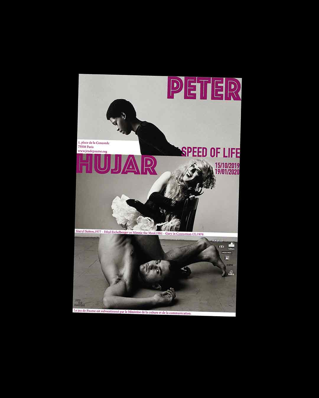 Affiche jeu de Paume, exposition photographique de Peter Hujar